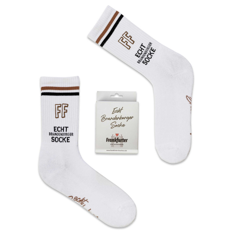 Produktansicht: Sportsocken "Frankfurter - Echt Brandenburg" weiß unisex